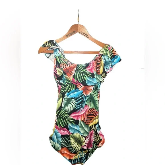 Swim Solutions Women's Off The Shoulder Control One Piece Swimsuit Size 16W - Picture 2 of 10